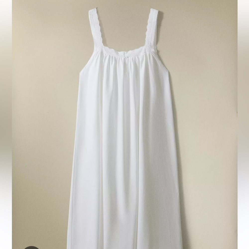 Zara Home Cotton Nightgown with Lace Trim